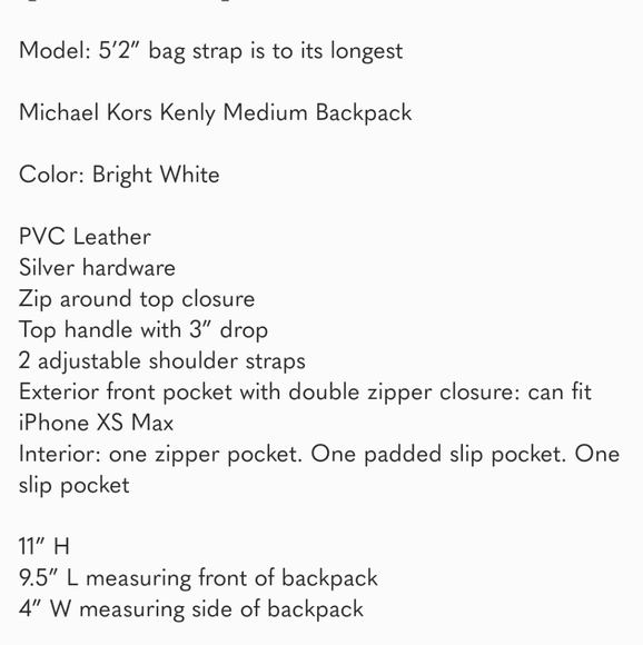 MICHAEL KORS
Kenly 
Medium Backpack - Picture 7 of 8